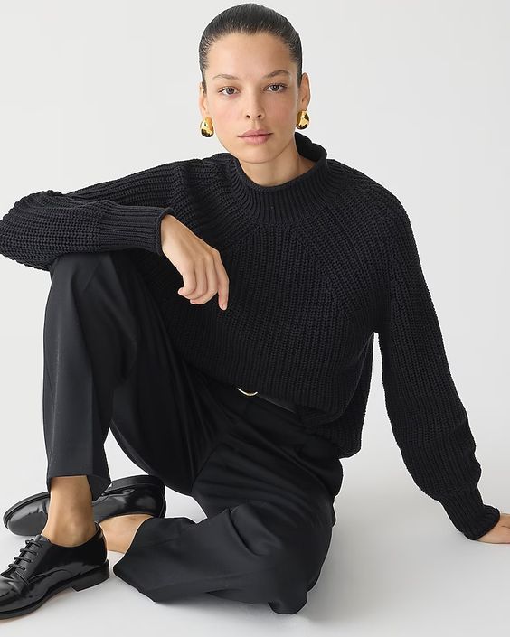  Black sweater and pants j crew