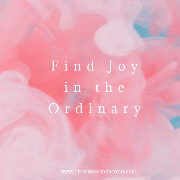 Find joy in the ordinary