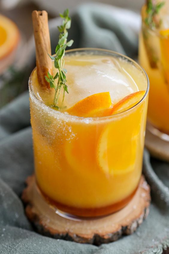 Cinnamon-Spiced Orange & Thyme Mocktail