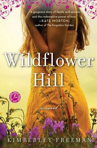 Book cover of Wildflower Hill with a girl standing holding a flower. 