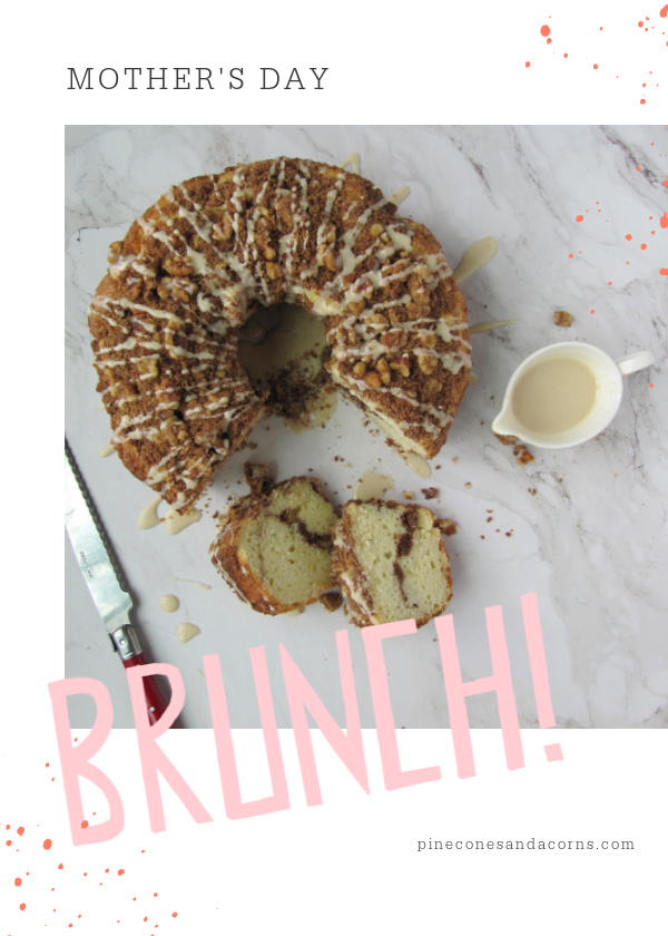 Mothers day Brunch with a coffeecake. 