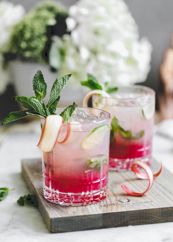 Rhubarb Mint Mojito.