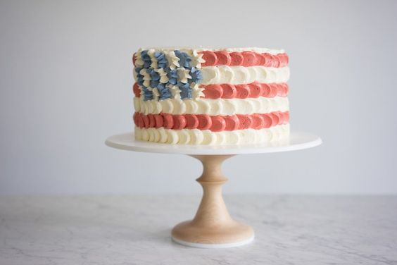 Flag layer cake. 