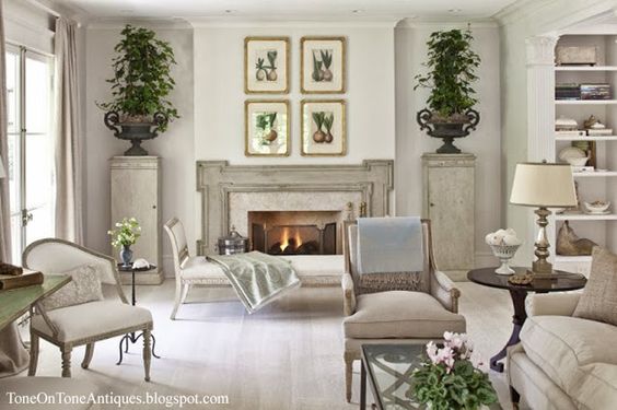 Formal living room Tone on Tone. 