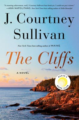 The Cliffs, book cover with an ocean and some cliffs. 