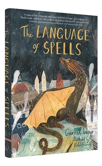 The Language of Spells book cover with a dragon. 
