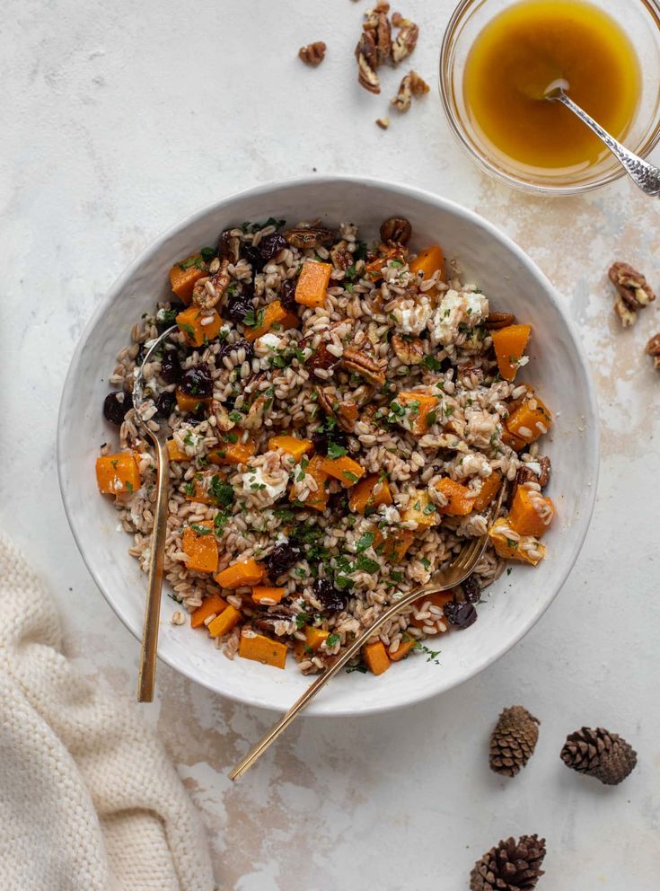 Warm Winter Farro Salad. 