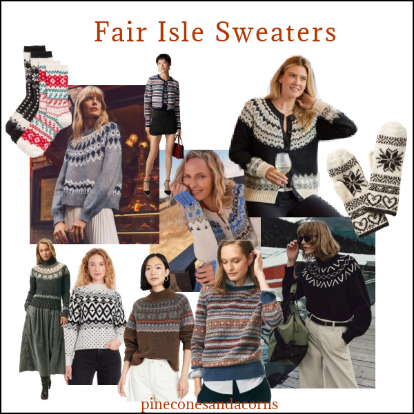 Fair Isle Sweater Collage