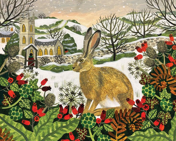 Vanessa Bowman, giant hare in an English Village. 