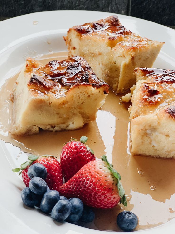 Creme brûlée French toast caserole on a plate. 