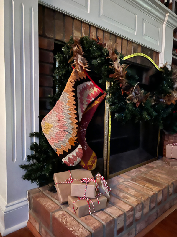 christmas stockings hanging by the fire