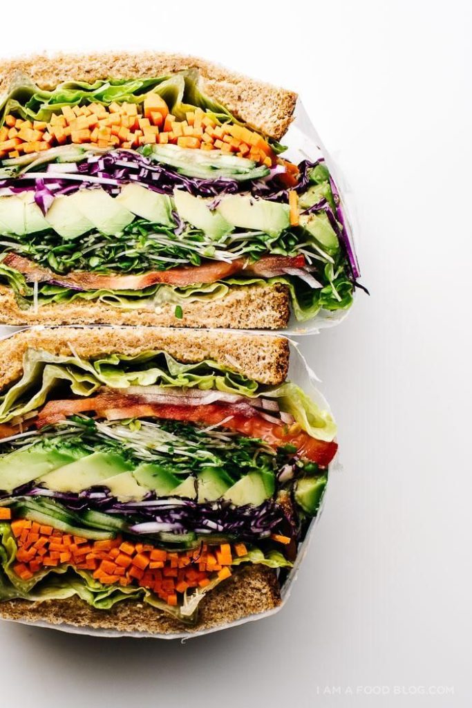 The ultimate veggie sandwich, I am baker. 