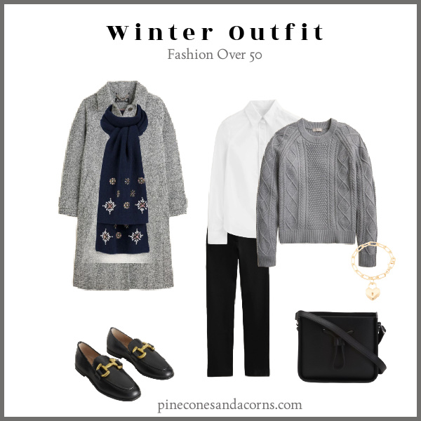 Winter Outfit Collage Fashion Over 50