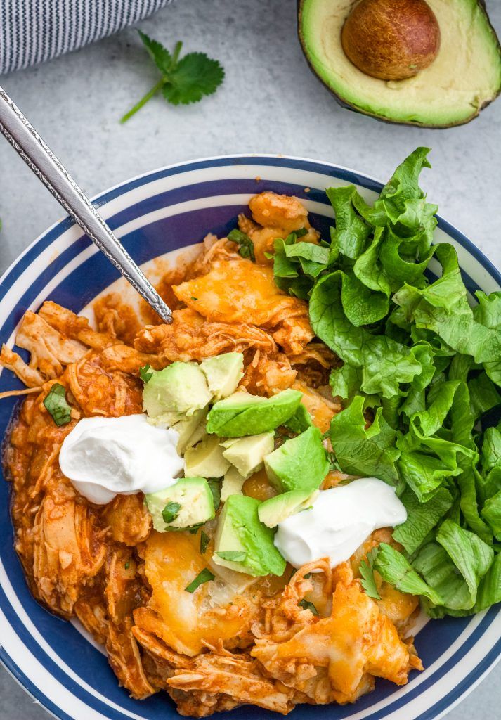 Slow Cooker Enchilada casserole. 
