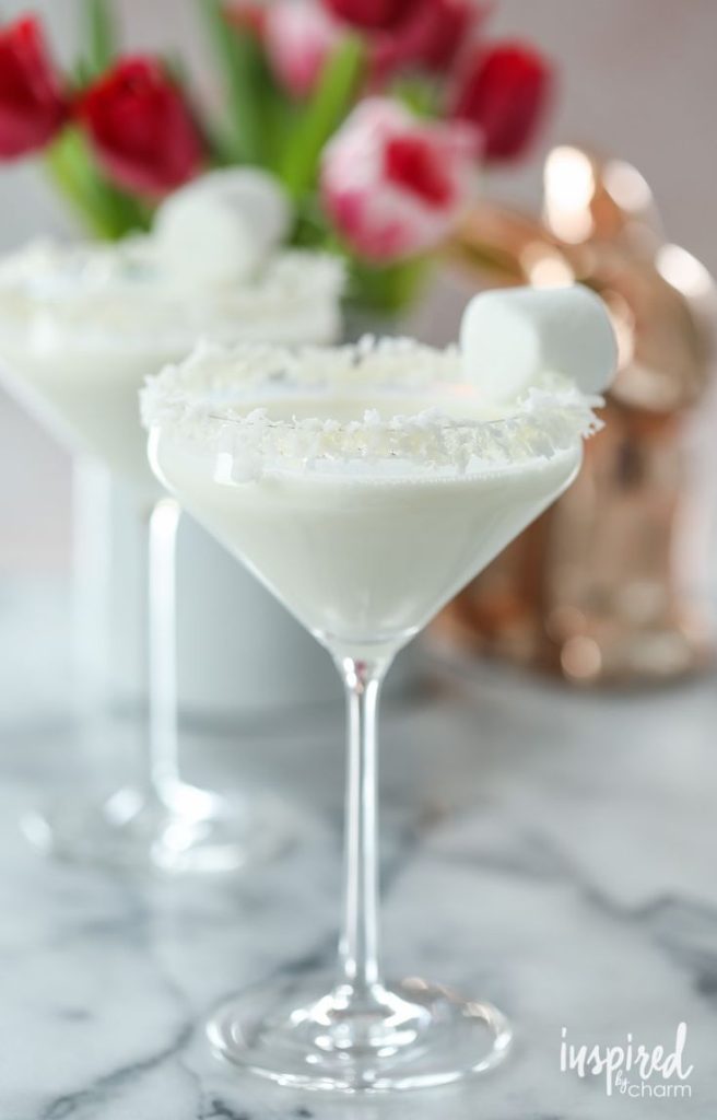 Easter inspired cotton tail martini. 