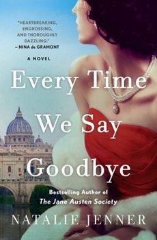 Every time We Say Goodbye book cover of a woman in a red dress. 