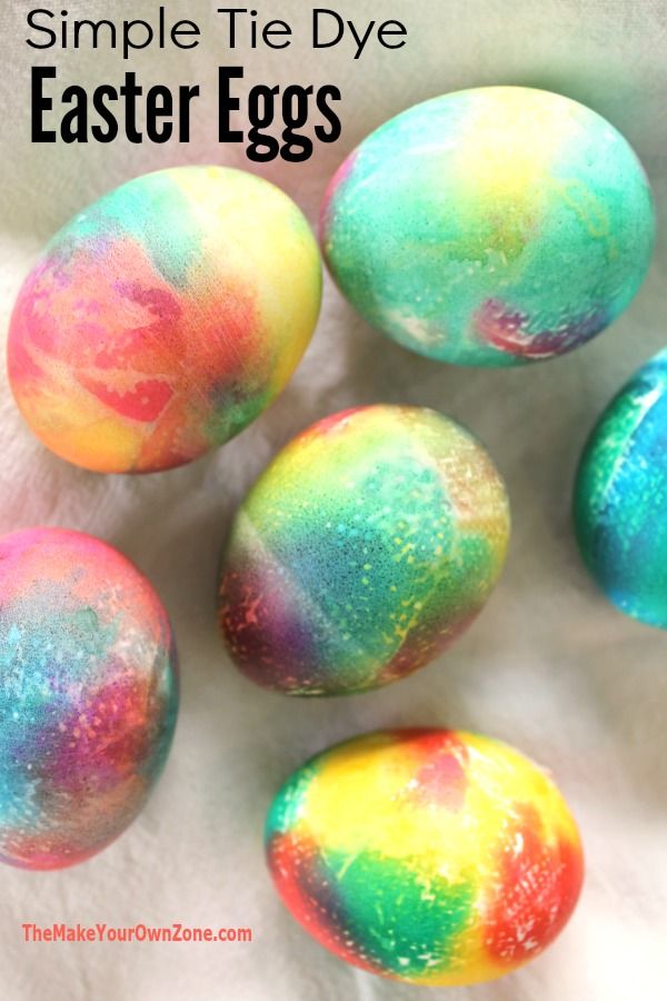 tie dyed easter eggs. 