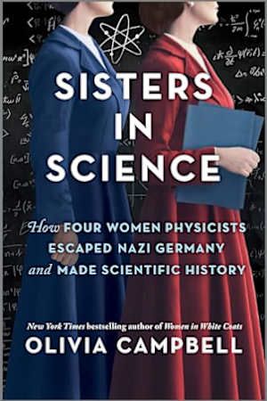 Sisters in Science book cover of two women in suits. 
