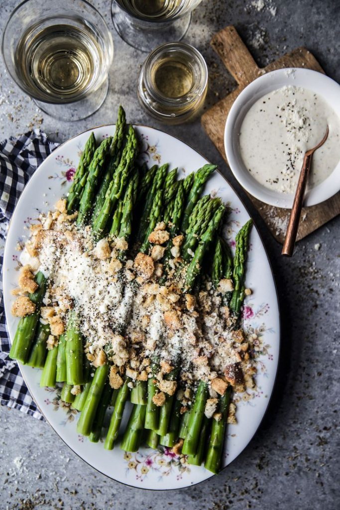 Caesar Salad with Asparagus.