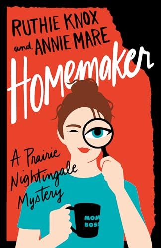 Homemaker book cover with a woman holding a magnifying glass. 