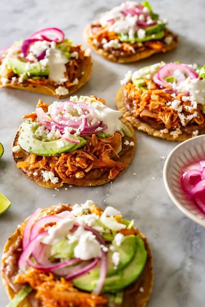Chicken tinga tacos. 