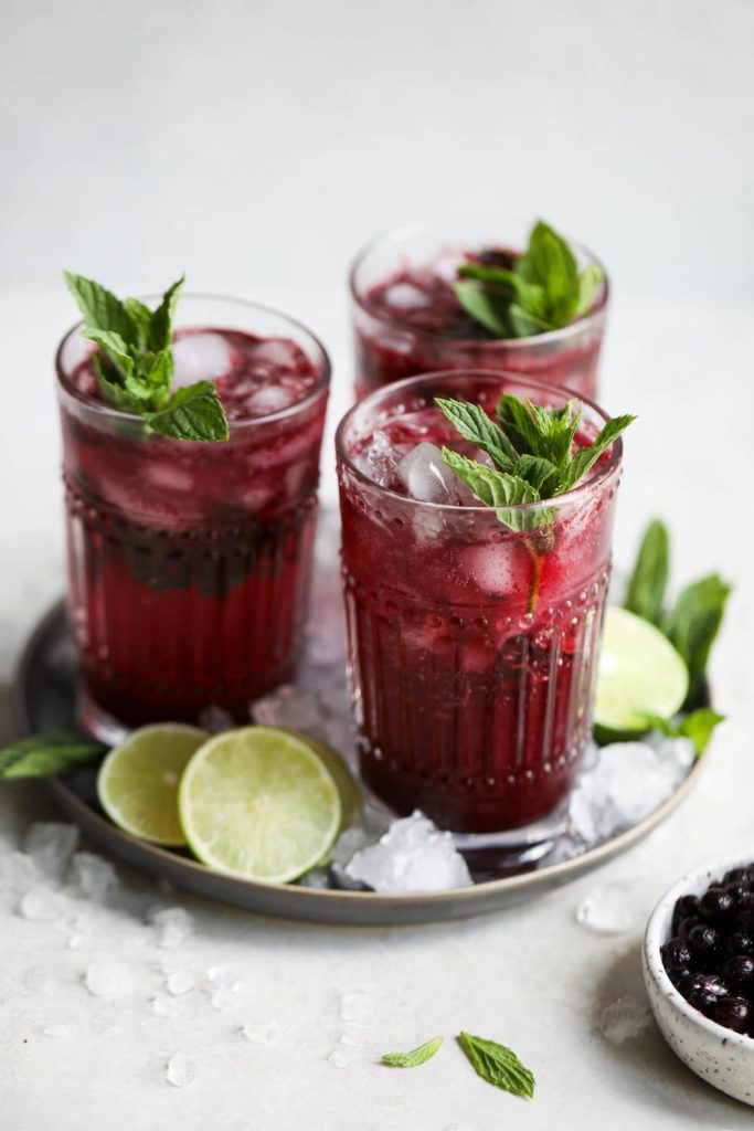Blueberry mojito. 