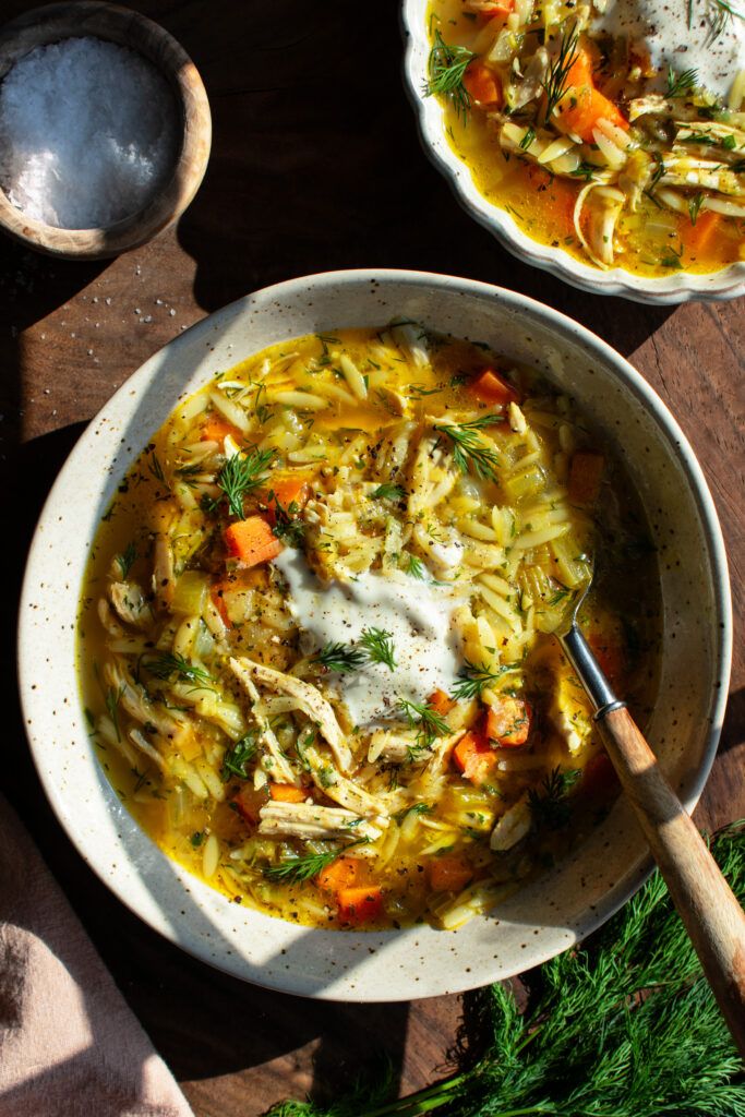 Herby Chicken & Orzo Soup.