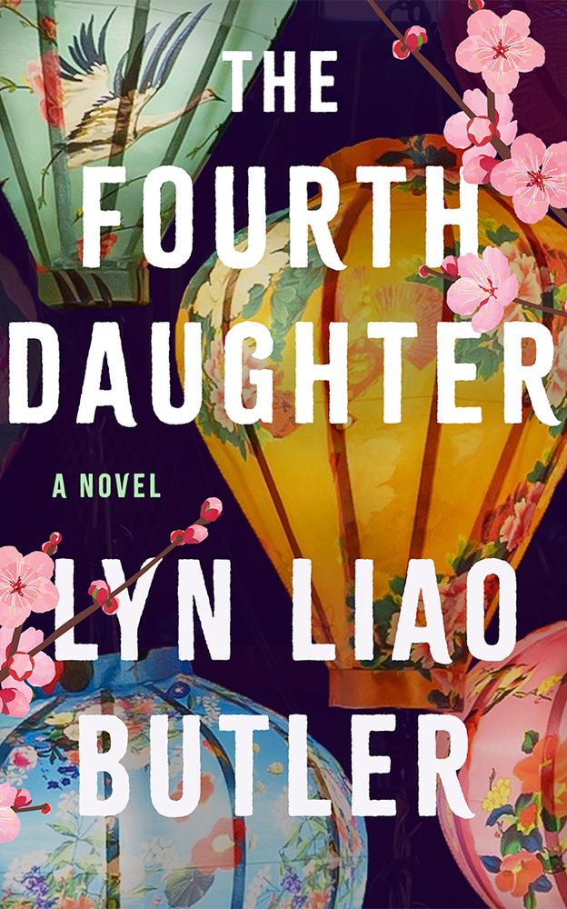 The Fourth Daughter book cover with yellow and green lanterns. 