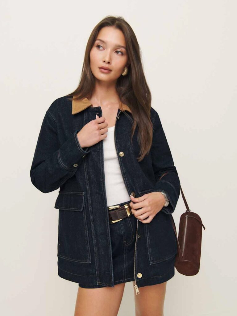 Reformation Archer Denim Barn Jacket