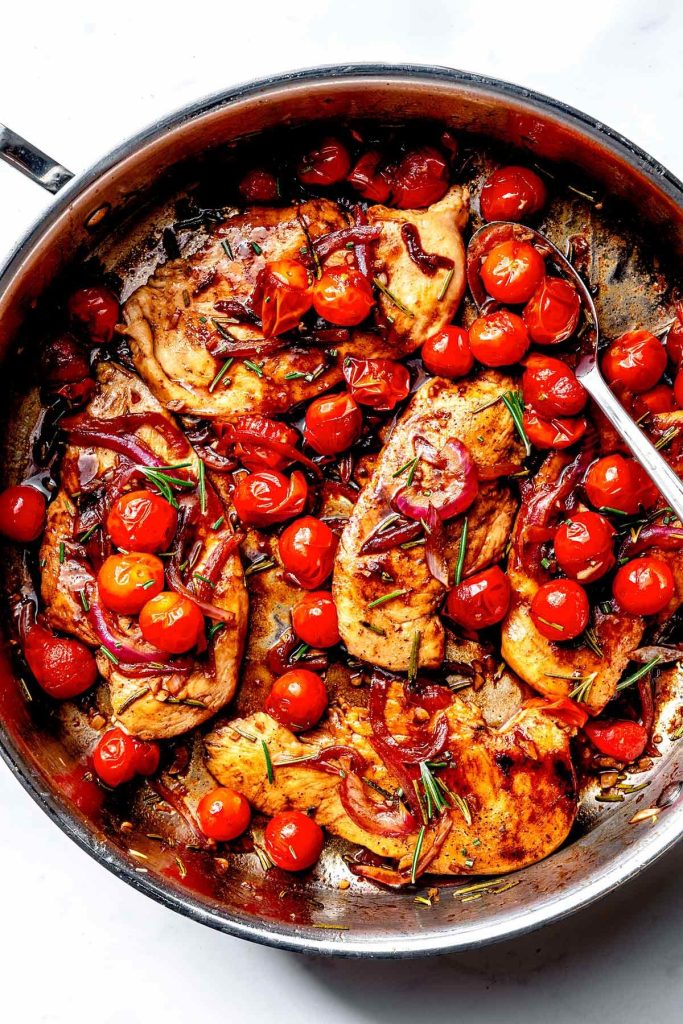 One pan balsamic chicken. 