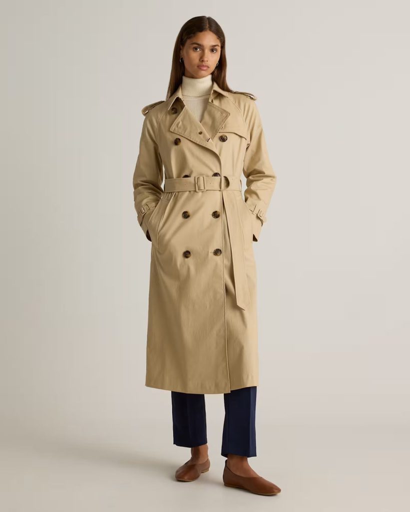 Quince Trench Coat. 