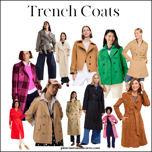 Trench Coats 2025 collage. 