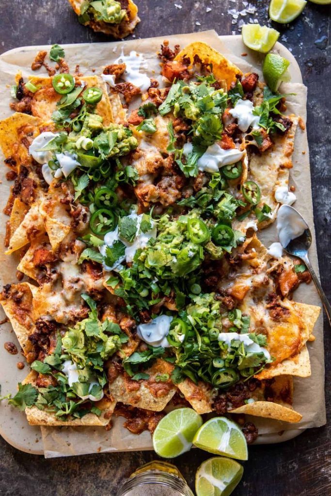 Sheet pan nachos. 