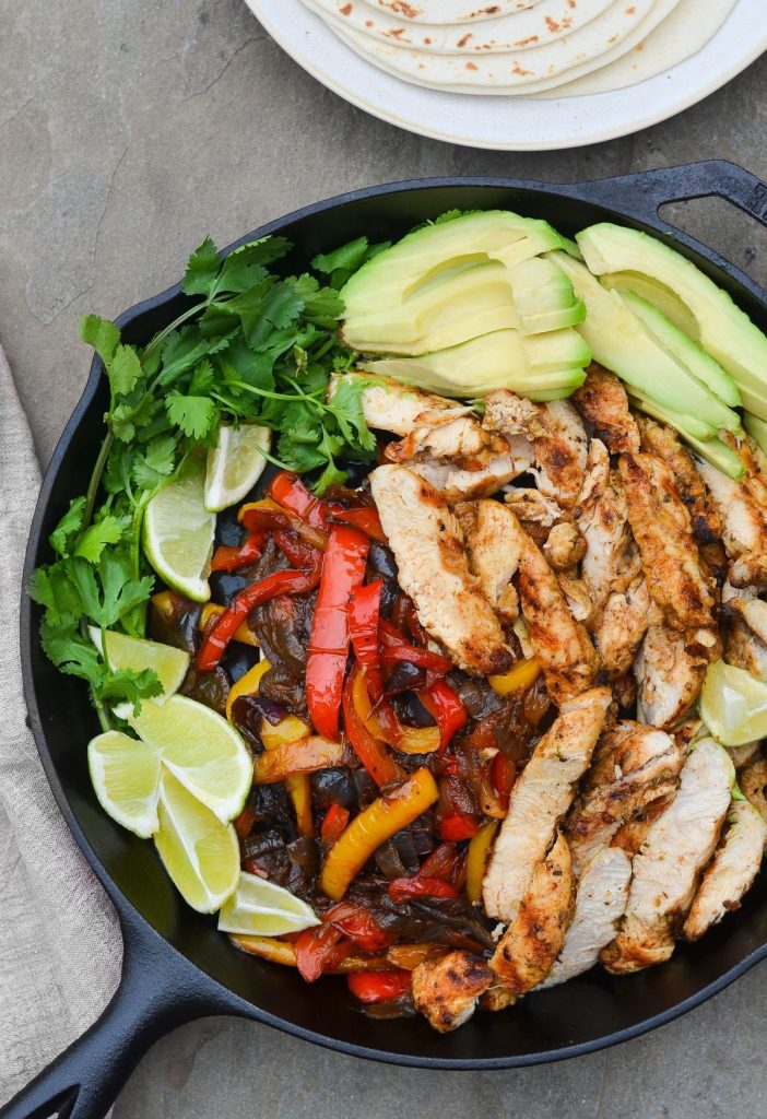 chicken fajitas. 