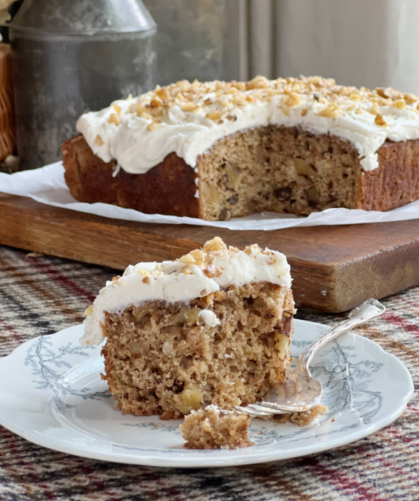 slice of spice cake.