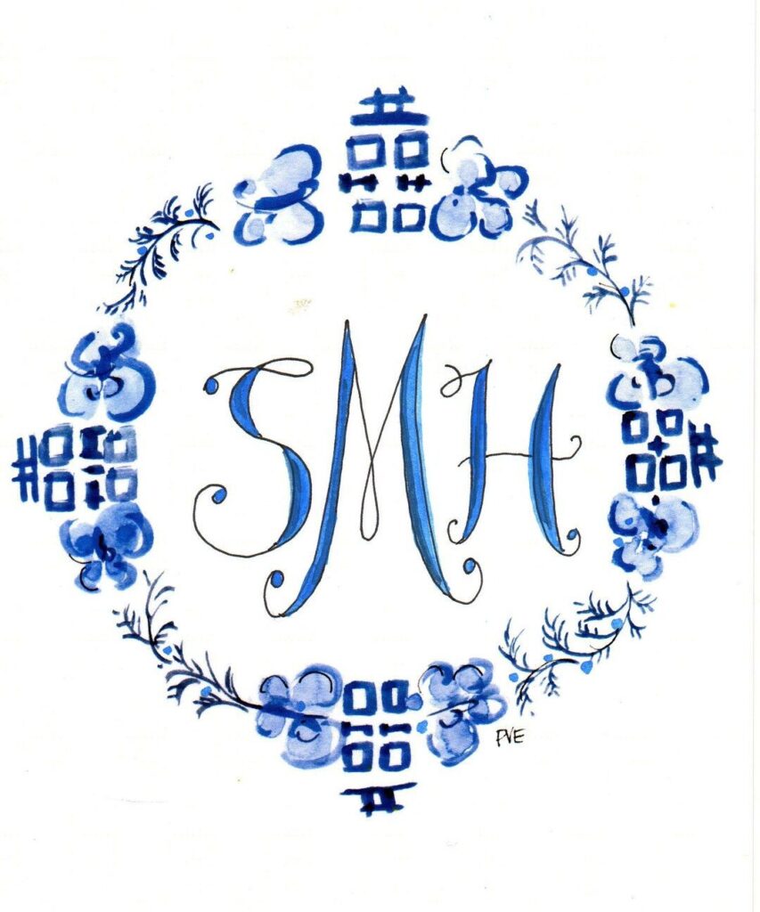 Custom monogram. 