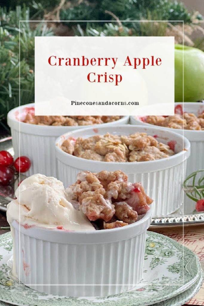 Cranberry apple crisp Pinterest pin.