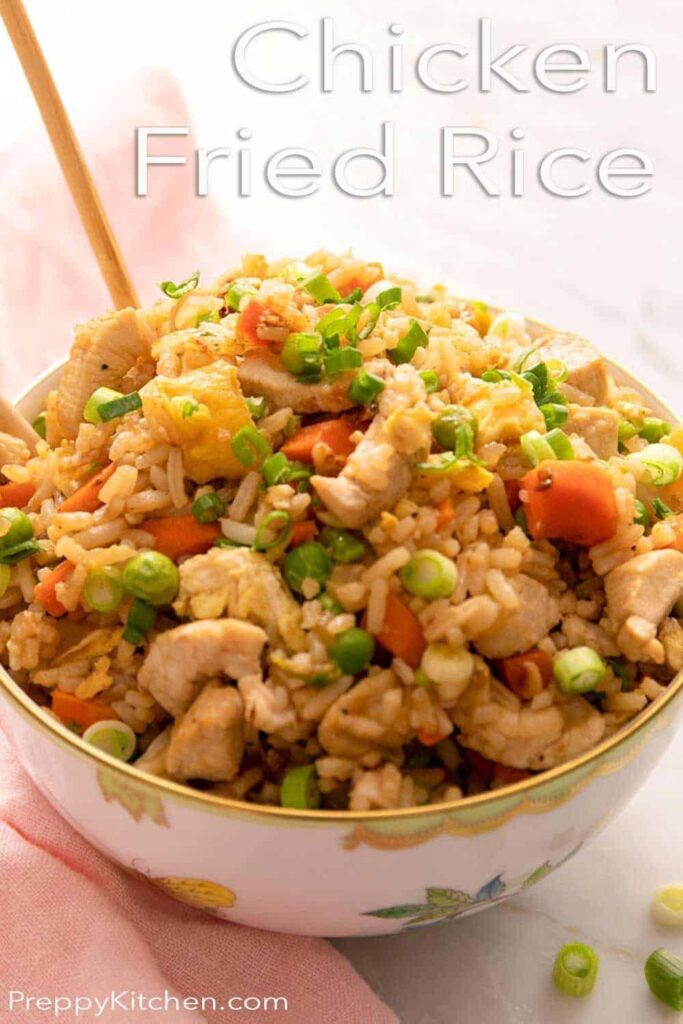 Chicken fried rice. 