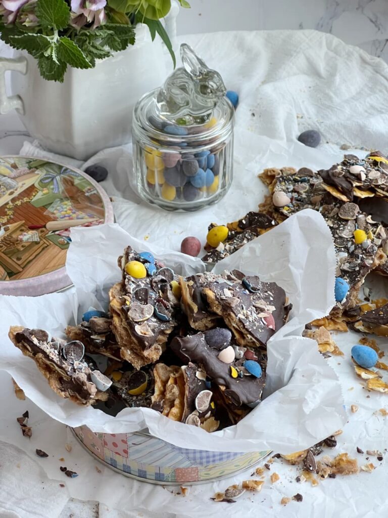 Cadbury Mini Egg Pretzel Toffee — The Best Easy Easter Treat