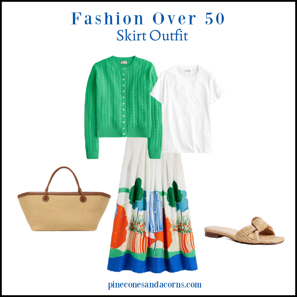Fashion Over 50 Spring Skirt Outfit