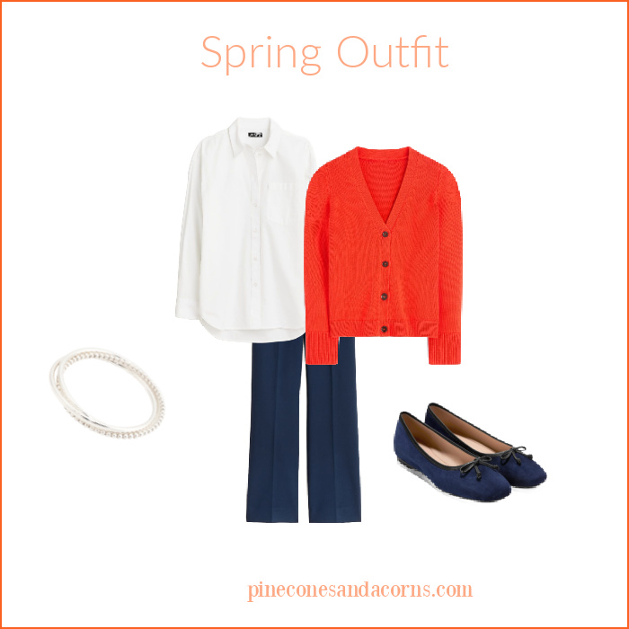 Spring outfit Orange Sweater