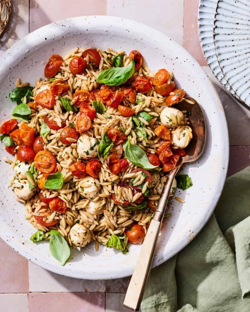 Friday Favorites Caprese pasta salad. 