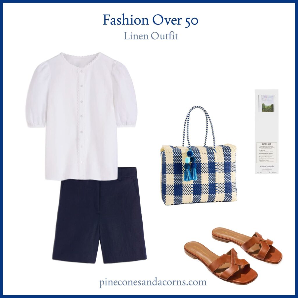 Fashion over 50 linen outfit