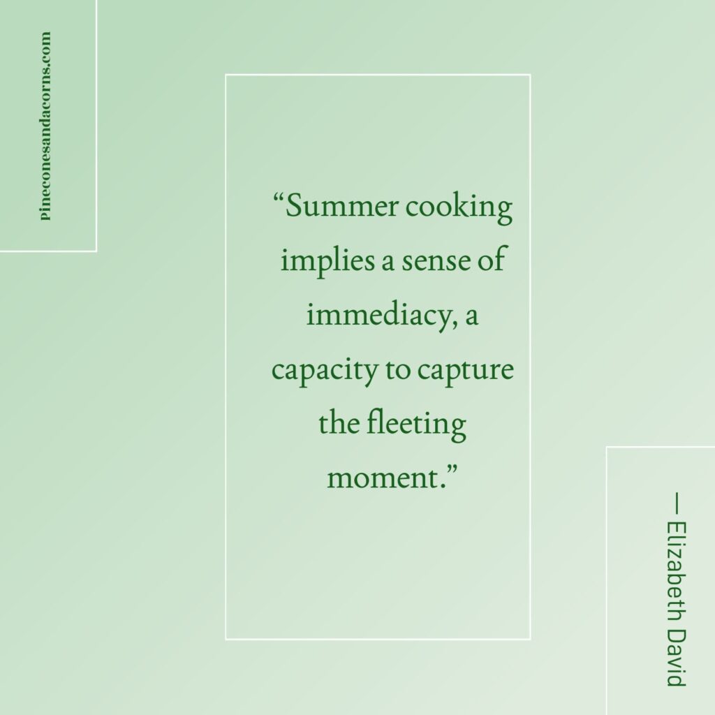 Quote — Elizabeth David Summer cooking copy