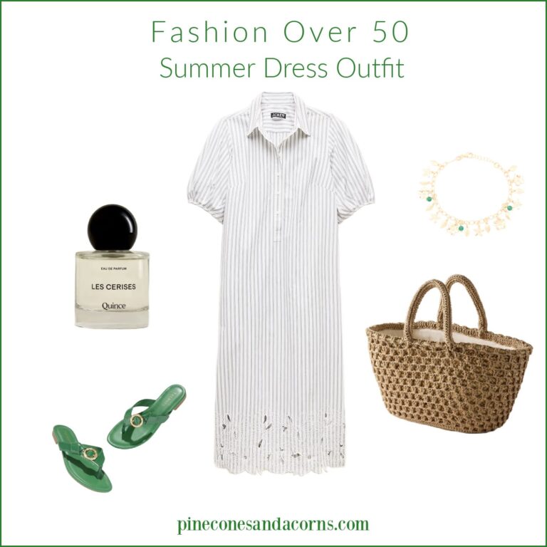 Monday Musings Fashion Over 50 Summer Stripe Dress Outfit