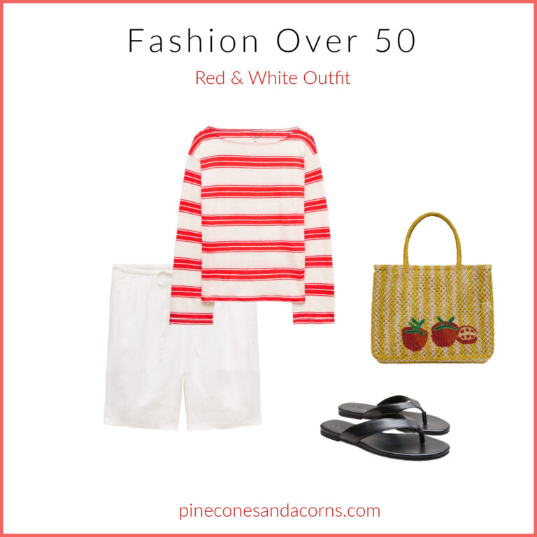 Fashion over 50 Red and White Outfit