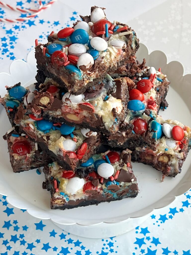 Red White Blue Cookie Bars