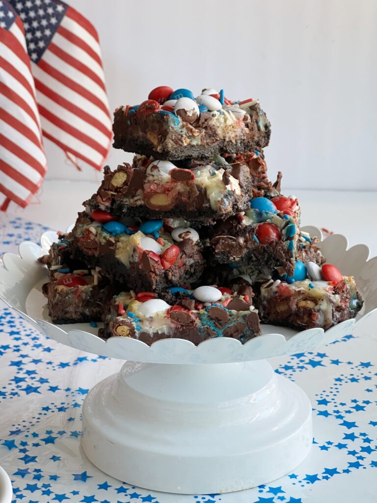 patriotic cookie bars at a Fourth of July