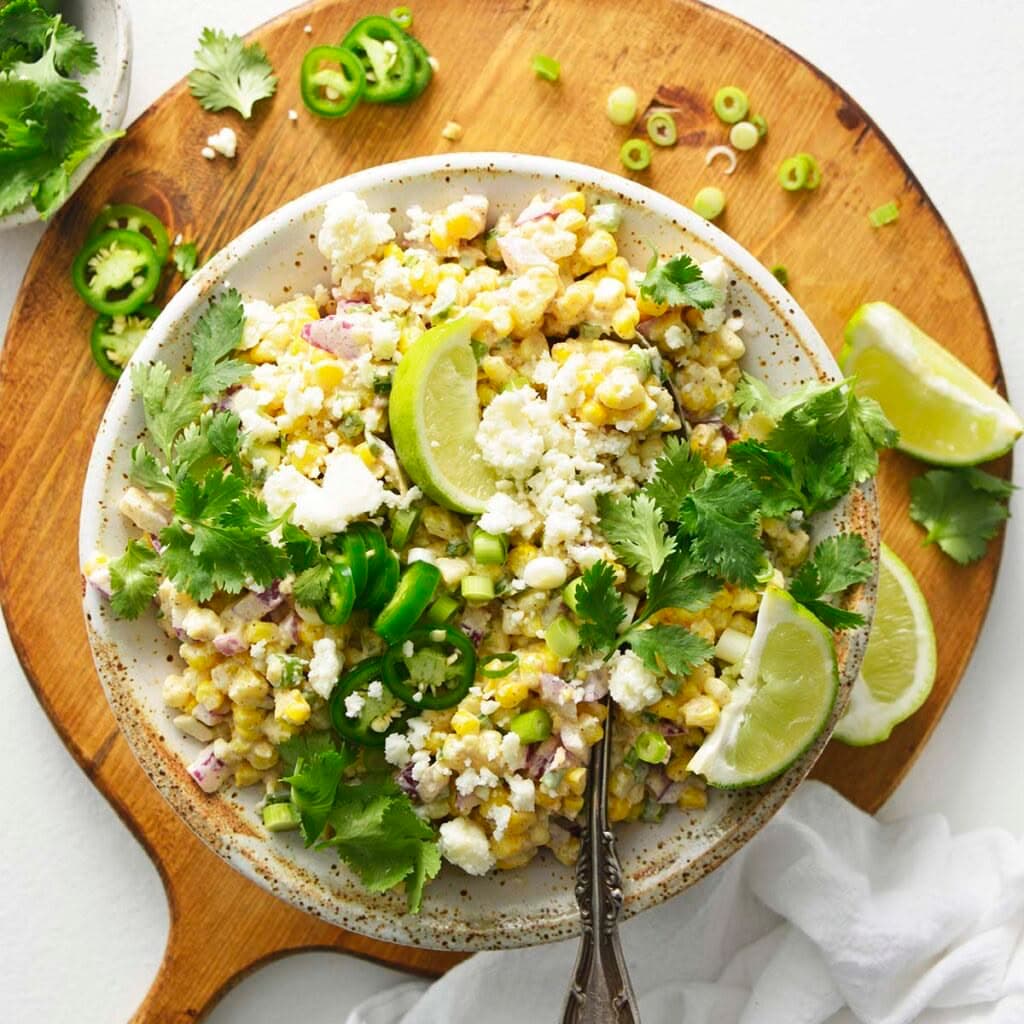 Garlic Butter Corn Salad with Cotija
