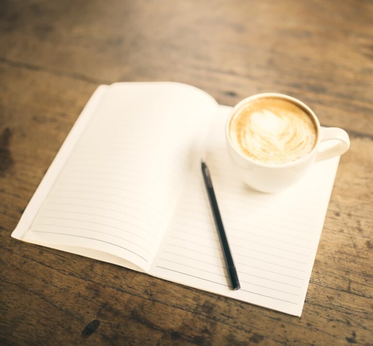 joy journal and morning coffee — joy journaling practice for women over 50